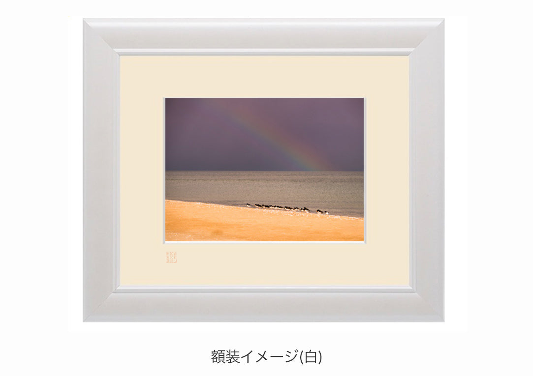虹かかる海に・額装付｜写真家 Kankan